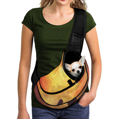 Brave Firefighter With Axe Print Pet Sling Carrier