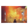 Brave Firefighter With Axe Print Placemat
