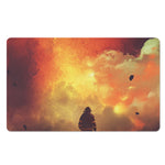 Brave Firefighter With Axe Print Polyester Doormat