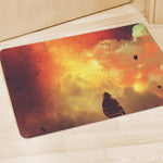 Brave Firefighter With Axe Print Polyester Doormat