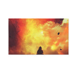 Brave Firefighter With Axe Print Polyester Flag