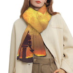 Brave Firefighter With Axe Print Scarf