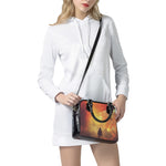 Brave Firefighter With Axe Print Shoulder Handbag