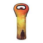 Brave Firefighter With Axe Print Single Neoprene Wine Tote