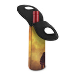 Brave Firefighter With Axe Print Single Neoprene Wine Tote