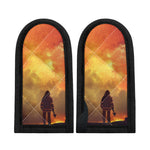 Brave Firefighter With Axe Print Skillet Handle Cover