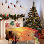 Brave Firefighter With Axe Print Tablecloth