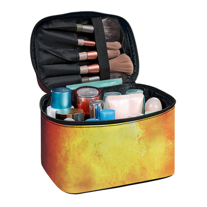 Brave Firefighter With Axe Print Travel Makeup Bag