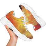 Brave Firefighter With Axe Print White Chunky Shoes