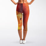 Brave Firefighter With Axe Print Women's Capri Leggings