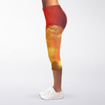 Brave Firefighter With Axe Print Women's Capri Leggings