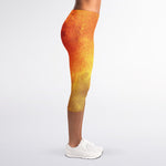 Brave Firefighter With Axe Print Women's Capri Leggings