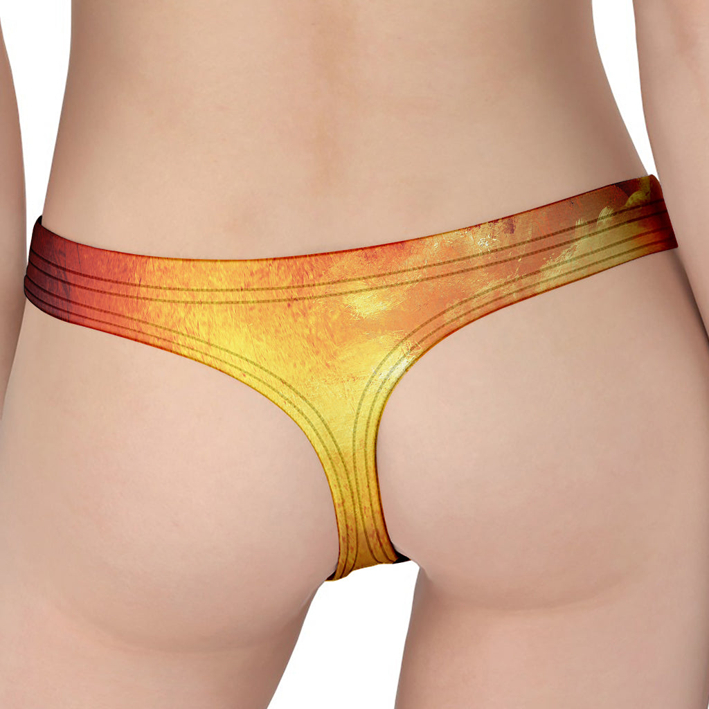 Brave Firefighter With Axe Print Women's Thong