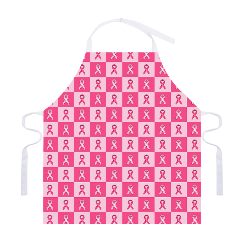 Breast Cancer Awareness Pattern Print Adjustable Apron