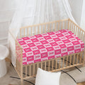 Breast Cancer Awareness Pattern Print Baby Crib Sheet