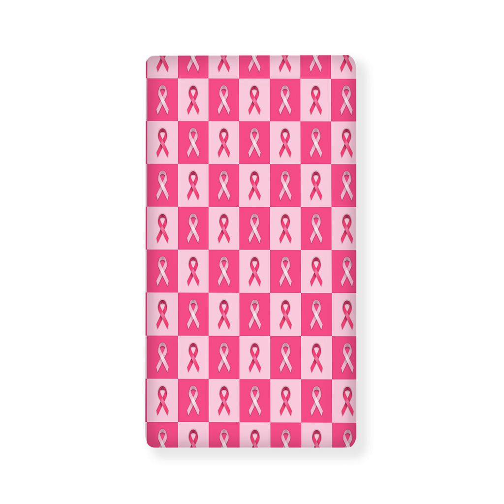 Breast Cancer Awareness Pattern Print Baby Crib Sheet