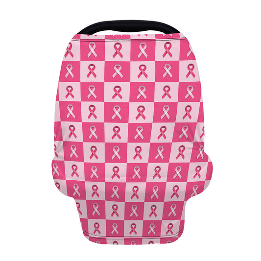 Breast Cancer Awareness Pattern Print Baby Seat Cover