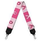 Breast Cancer Awareness Pattern Print Bag Strap