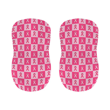 Breast Cancer Awareness Pattern Print Bar Stool Covers