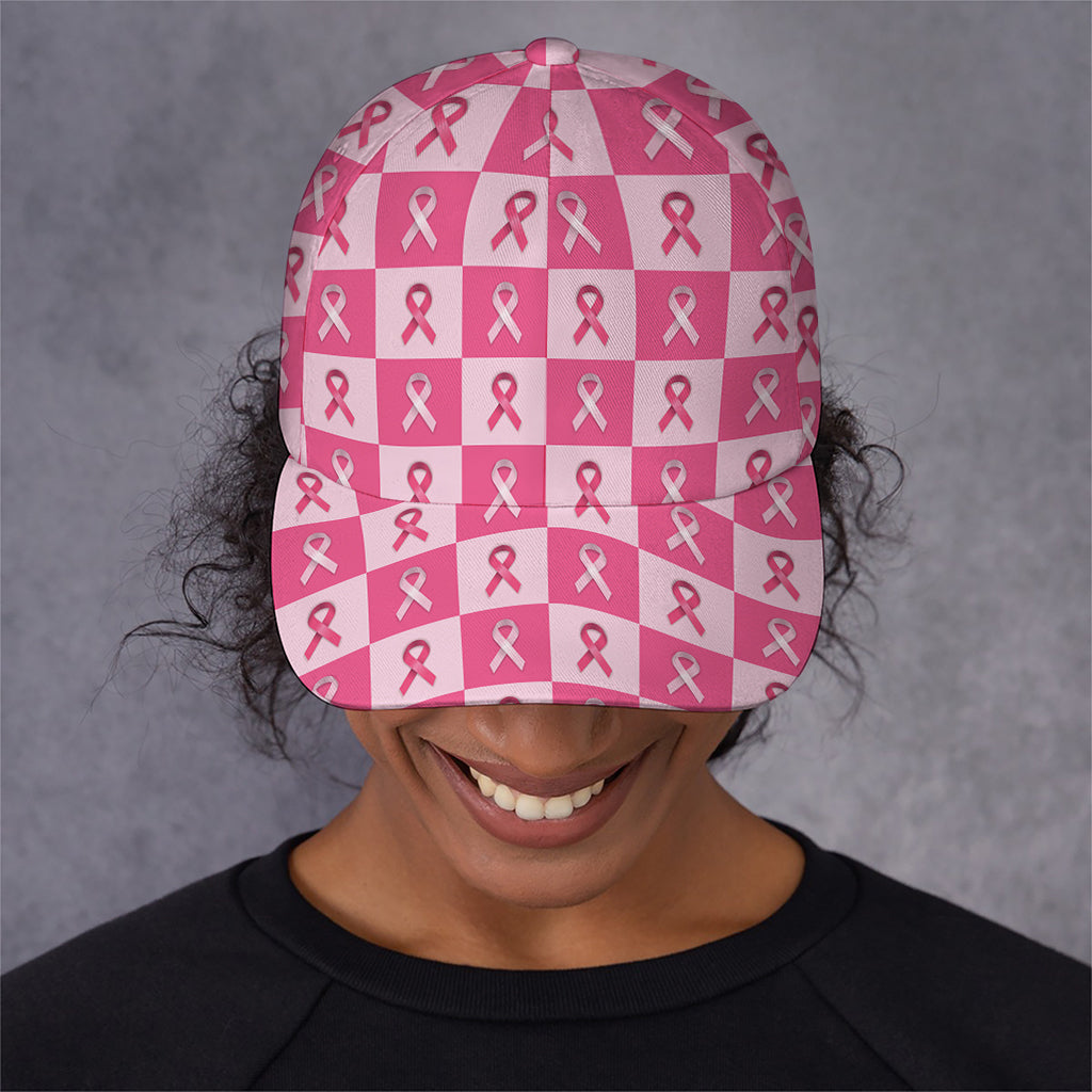 Breast Cancer Awareness Pattern Print Baseball Cap