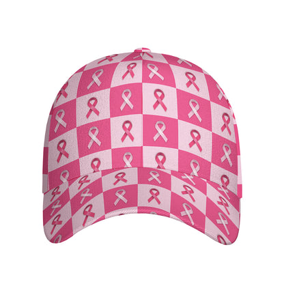 Breast Cancer Awareness Pattern Print Baseball Cap