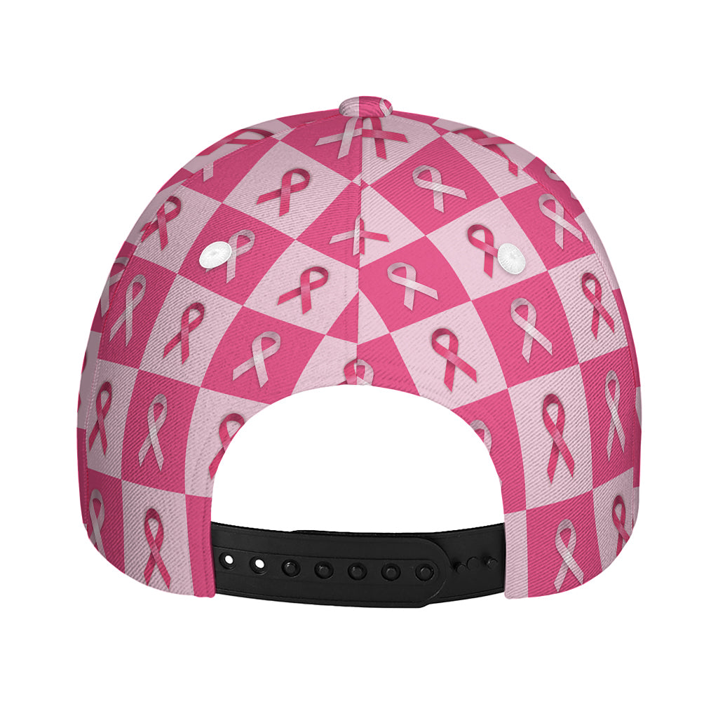 Breast Cancer Awareness Pattern Print Baseball Cap