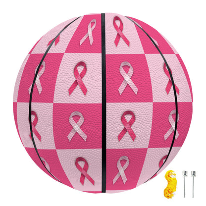 Breast Cancer Awareness Pattern Print Basketball