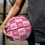 Breast Cancer Awareness Pattern Print Basketball