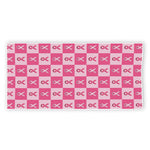 Breast Cancer Awareness Pattern Print Beach Towel