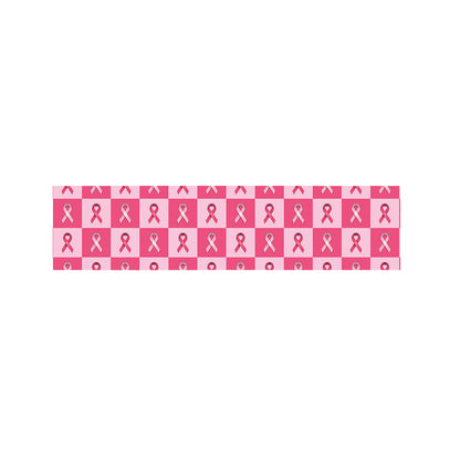 Breast Cancer Awareness Pattern Print Bed Runner