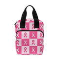 Breast Cancer Awareness Pattern Print Bible Tote Bag