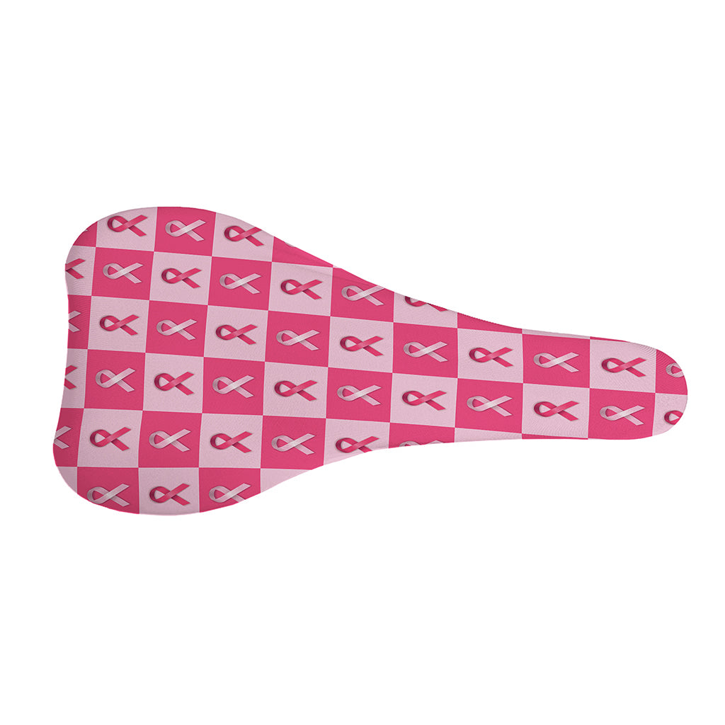 Breast Cancer Awareness Pattern Print Bicycle Seat Cover