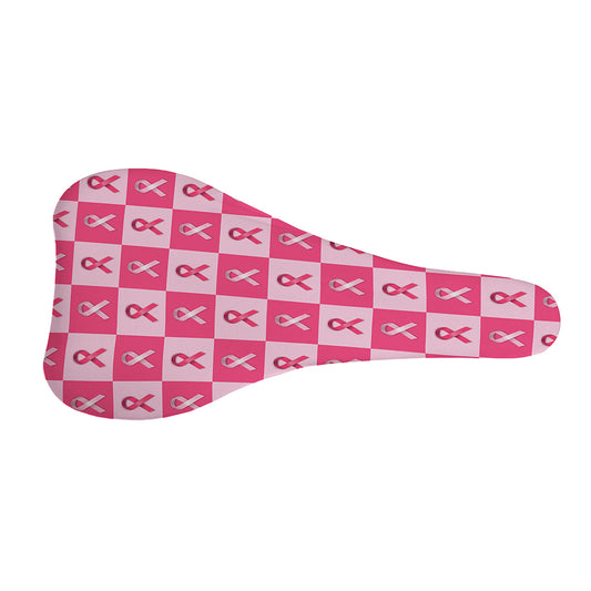 Breast Cancer Awareness Pattern Print Bicycle Seat Cover