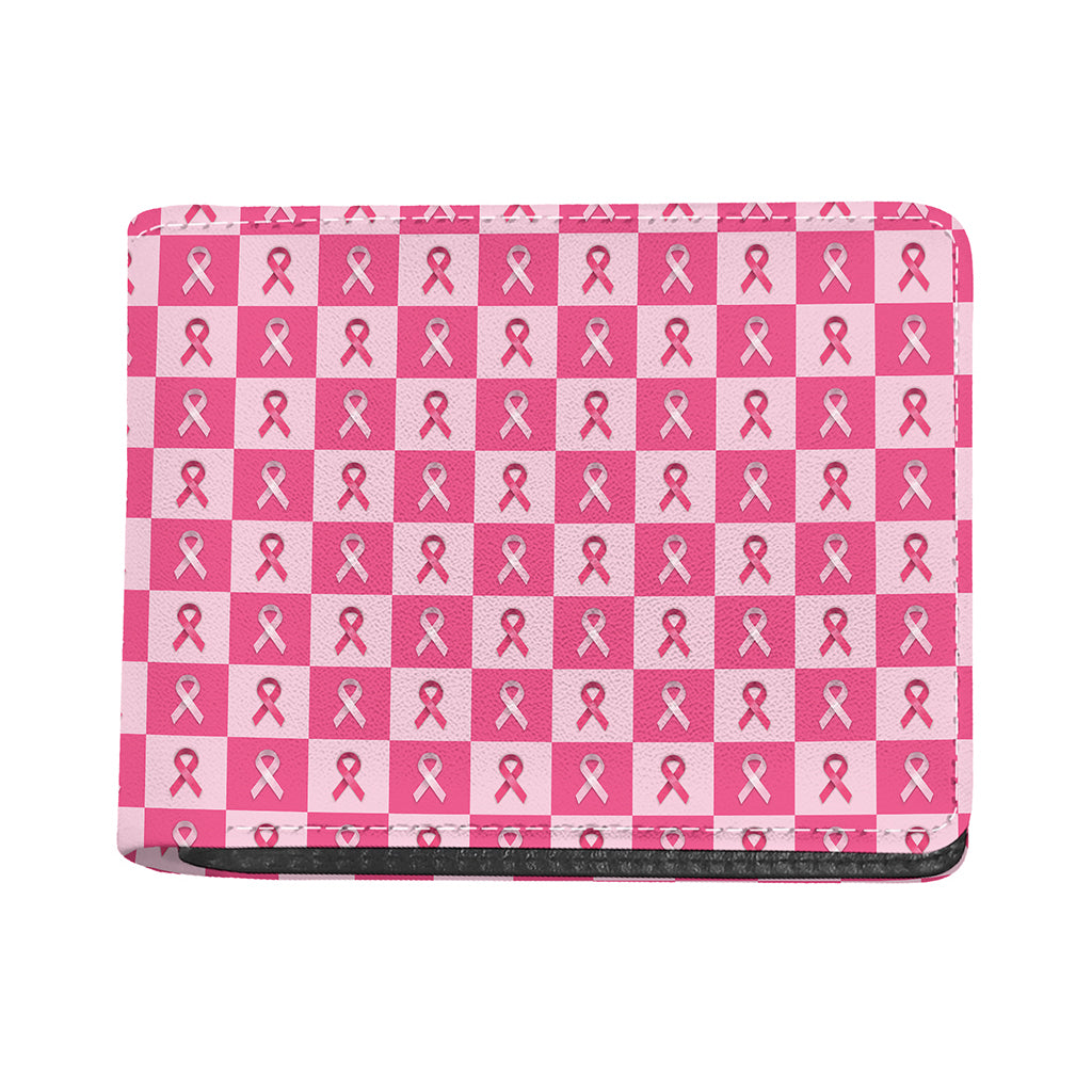 Breast Cancer Awareness Pattern Print Bifold Wallet