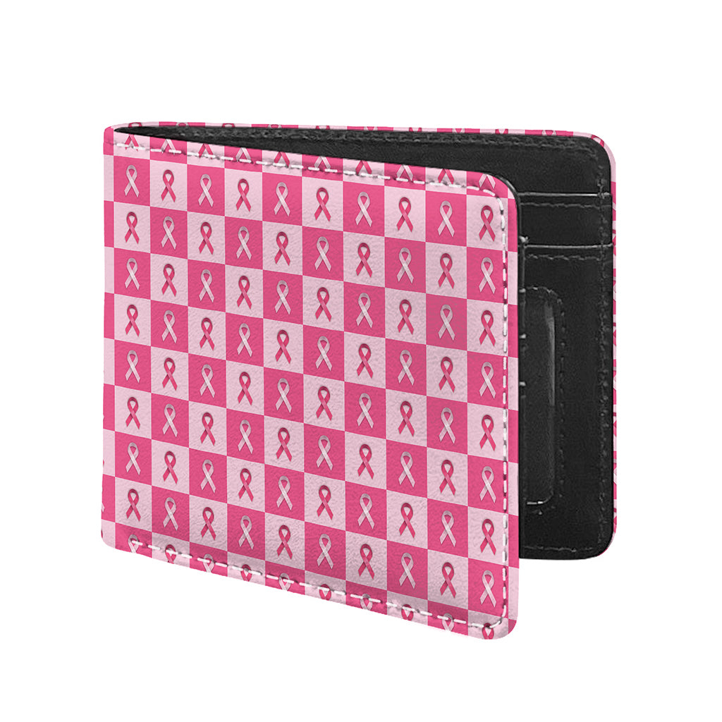 Breast Cancer Awareness Pattern Print Bifold Wallet