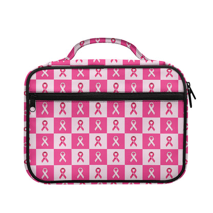 Breast Cancer Awareness Pattern Print Briefcase Bible Bag