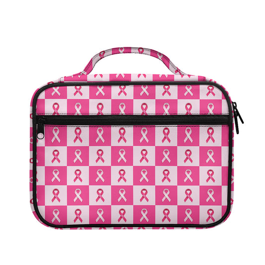 Breast Cancer Awareness Pattern Print Briefcase Bible Bag