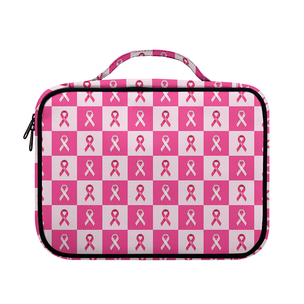 Breast Cancer Awareness Pattern Print Briefcase Bible Bag