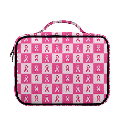Breast Cancer Awareness Pattern Print Briefcase Bible Bag