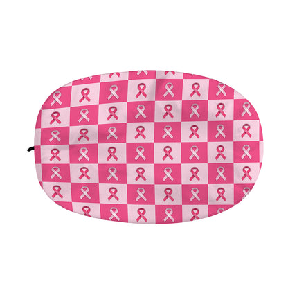 Breast Cancer Awareness Pattern Print Car Side Mirror Covers