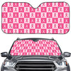 Breast Cancer Awareness Pattern Print Car Windshield Sun Shade