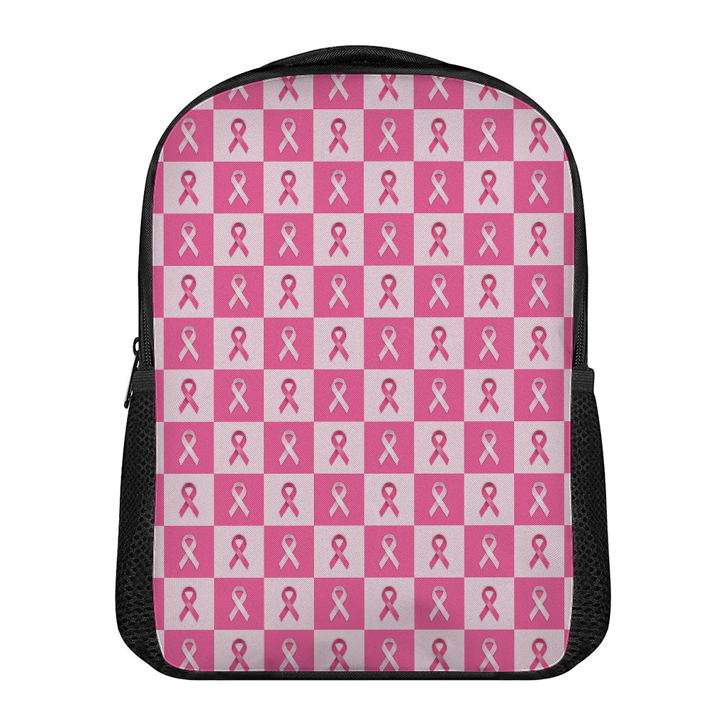 Breast Cancer Awareness Pattern Print Casual Backpack