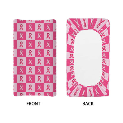 Breast Cancer Awareness Pattern Print Changing Pad Cover
