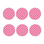 Breast Cancer Awareness Pattern Print Coaster Set
