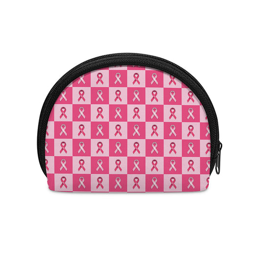 Breast Cancer Awareness Pattern Print Coin Purse