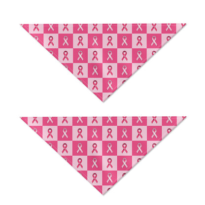 Breast Cancer Awareness Pattern Print Dog Bandana