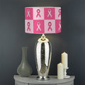 Breast Cancer Awareness Pattern Print Drum Lamp Shade