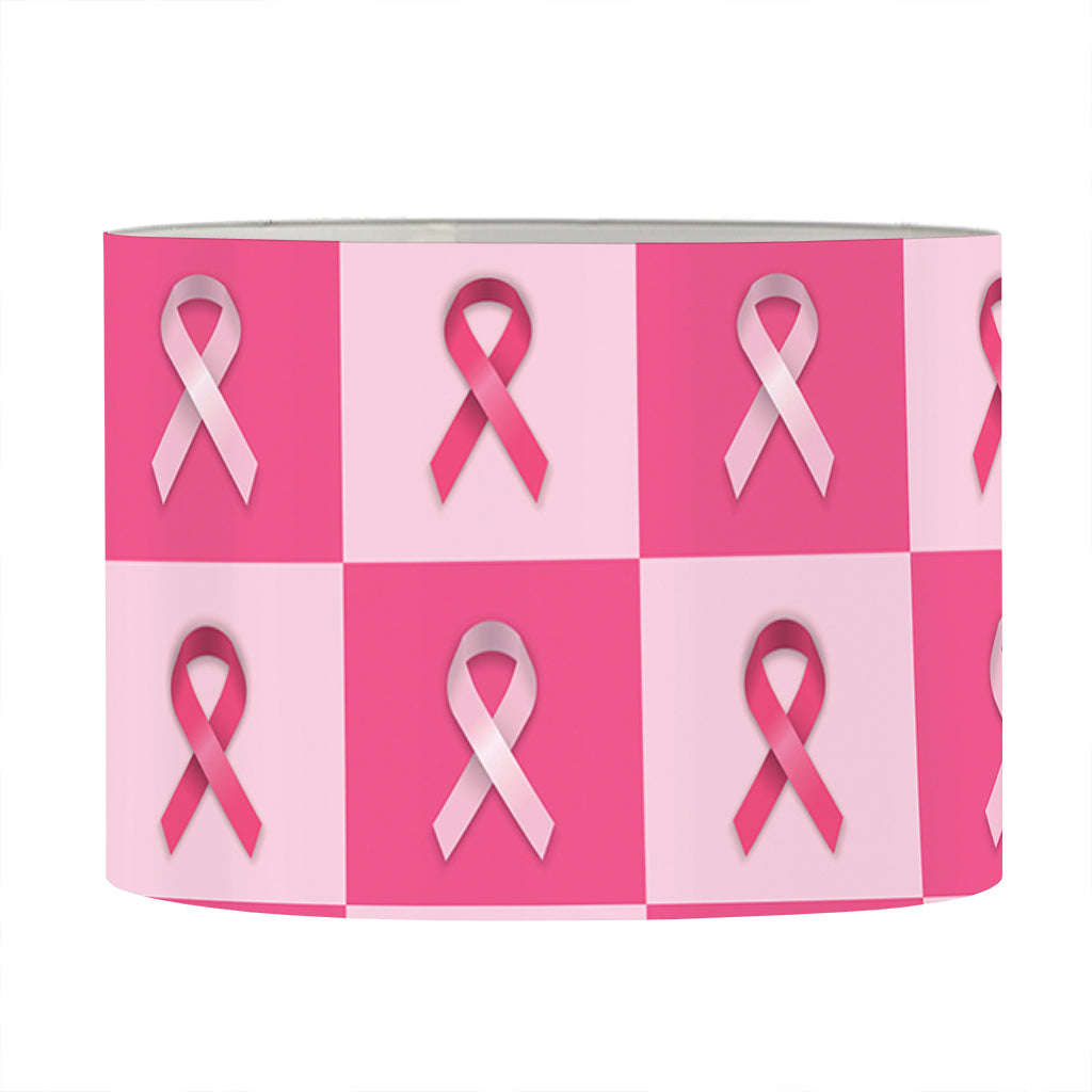 Breast Cancer Awareness Pattern Print Drum Lamp Shade