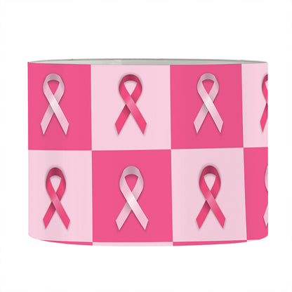 Breast Cancer Awareness Pattern Print Drum Lamp Shade
