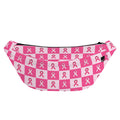 Breast Cancer Awareness Pattern Print Fanny Pack